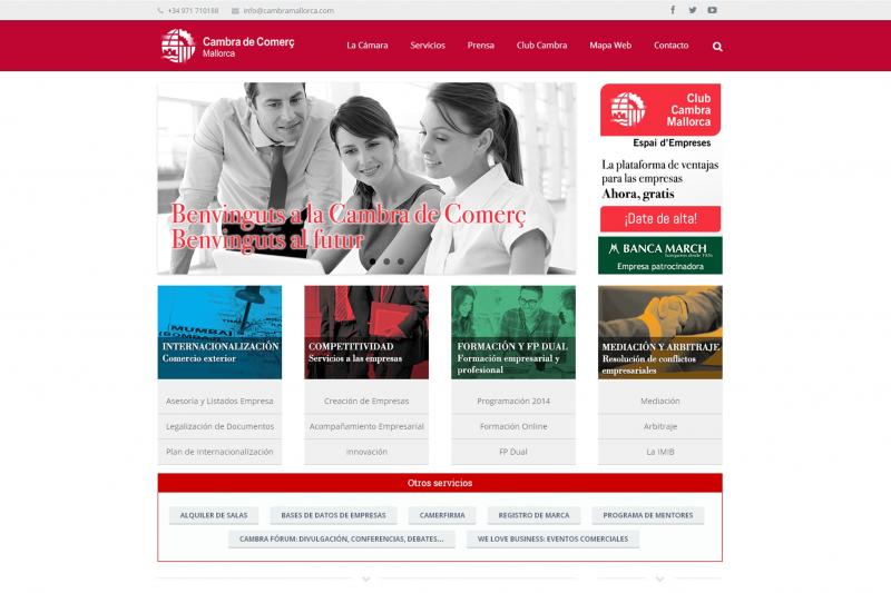Cámara Mallorca renueva su imagen y lanza dos páginas web más intuitivas y cercanas